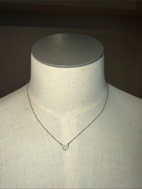 Delicate Silver Heart Pendant Necklace - Women's Jewelry